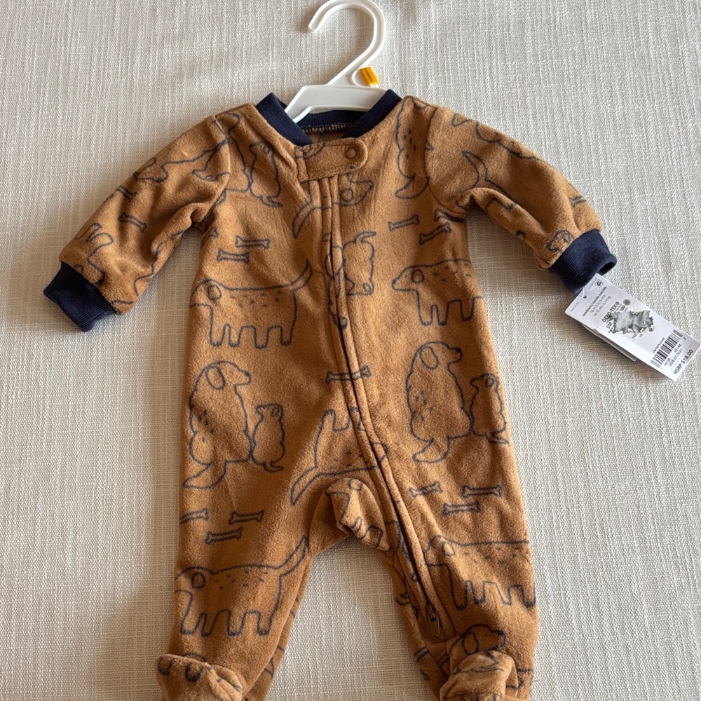 Carter's Tan Animal Print Kids Footie